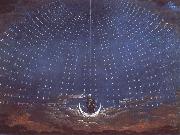 Karl friedrich schinkel In the palace of the Queen of the Night,decor for Mazart-s opera Die Zauberflote oil painting picture wholesale